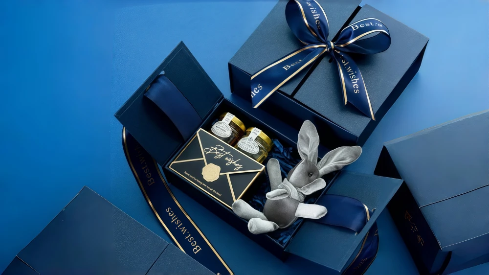 Create Unforgettable Gift Packaging for Special Occasions with Custom Boxes 3 Blue Gift Set