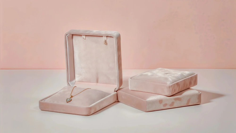 The Choice Between Customized Jewelry Packaging and Bulk Purchasing: Which One Is Right for You 3 necklace jewelry case velvet