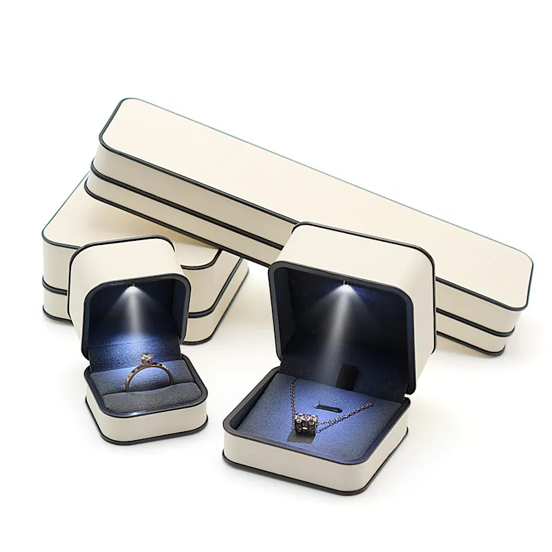 LED Jewelry Box 4 PU Leather LED Jewelry