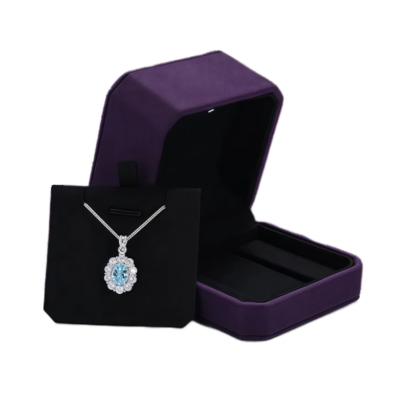 Velvet Jewelry Box 3 Purple Necklace