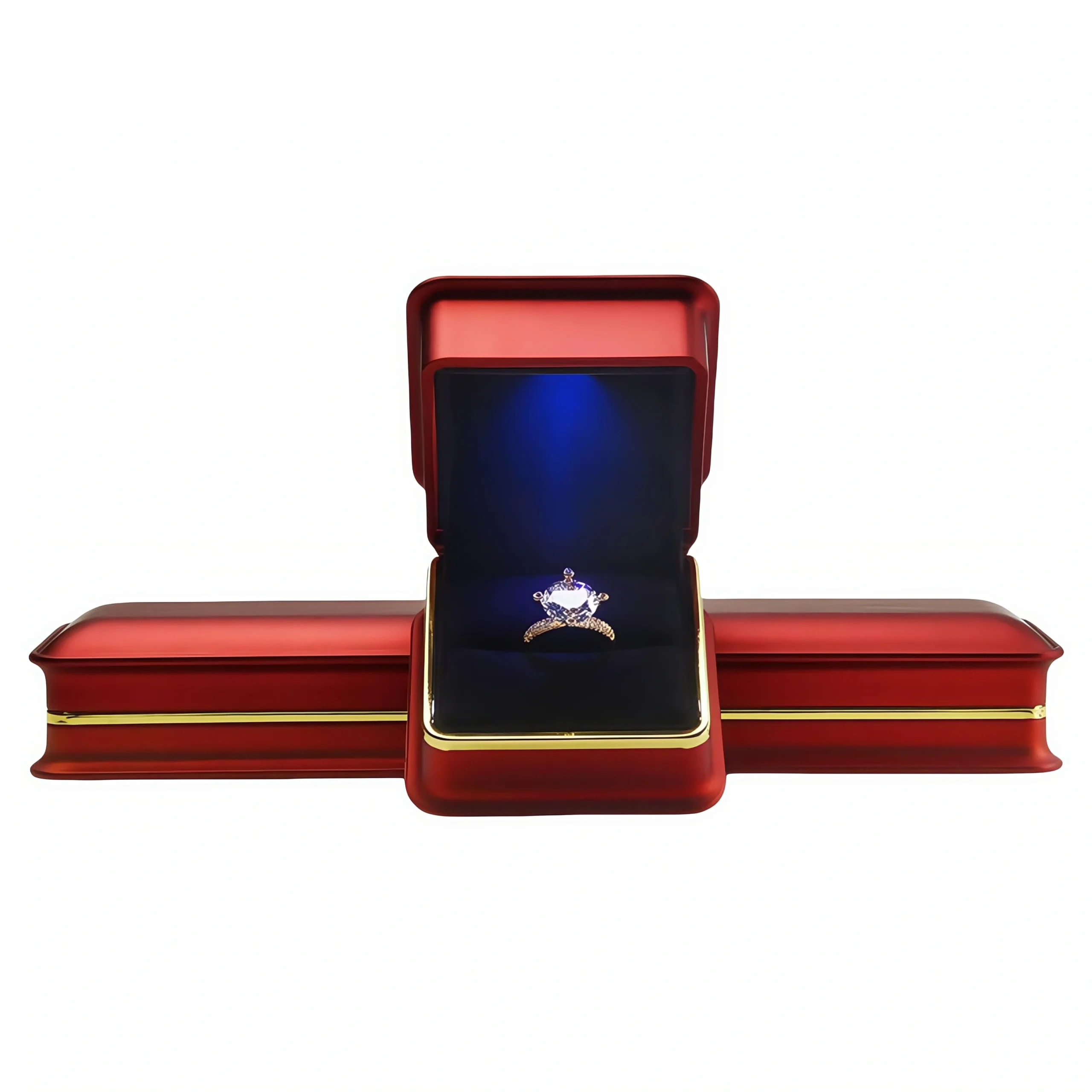 PU Leather Jewelry Box 15 Red LED Jewelry Box scaled