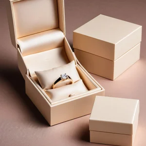 Custom Elegant PU Leather Storage Ring Box - Image 3