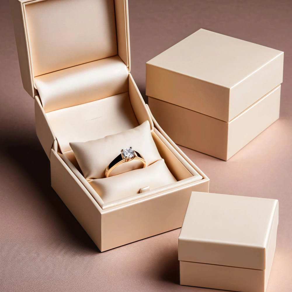 Custom Elegant PU Leather Storage Ring Box - Image 3