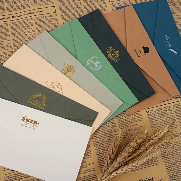 Custom Color Retro Hot Stamping Letter Envelope