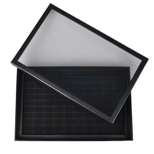Custom Black Jewelry PU Leather Display Tray - Image 3
