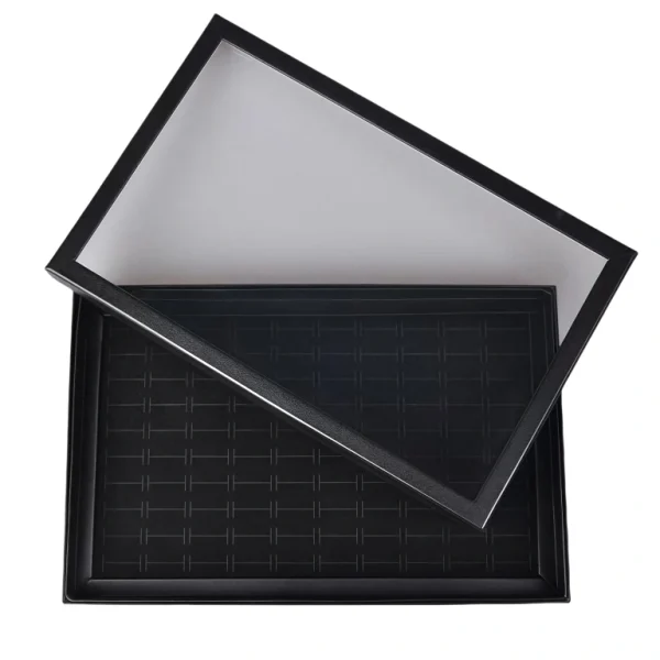 Custom Black Jewelry PU Leather Display Tray