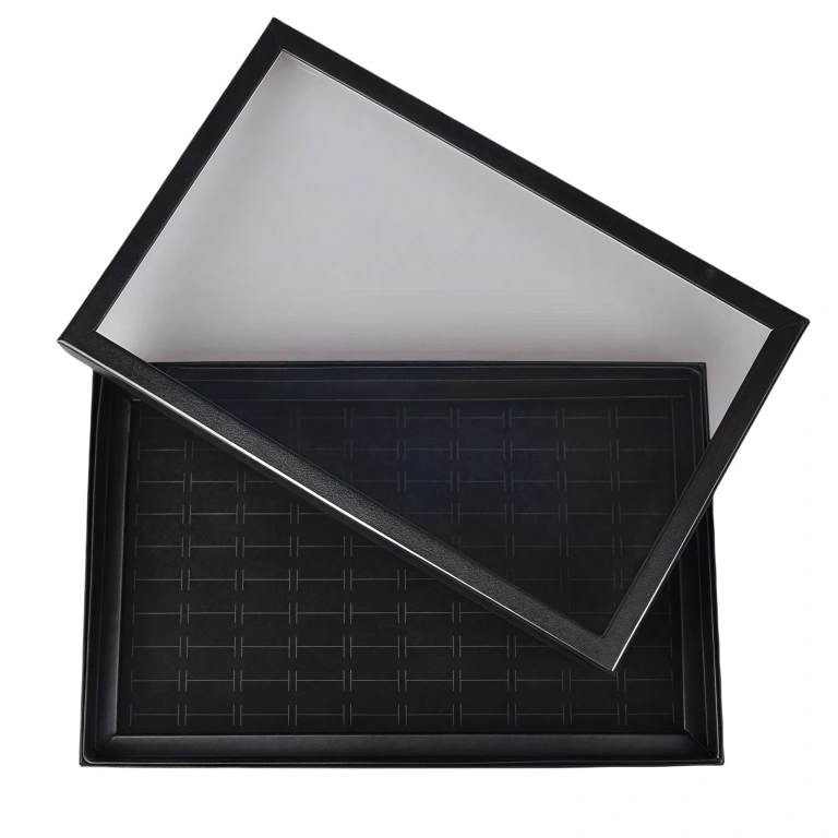 Custom Black Jewelry PU Leather Display Tray - Image 3