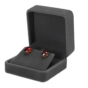 Yaneng-Black-Earring-Box (1) Custom Color and LOGO Velvet Earring Box