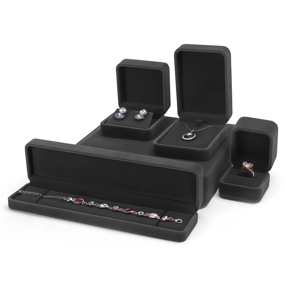 Custom Color and LOGO Velvet Earring Box - Image 3