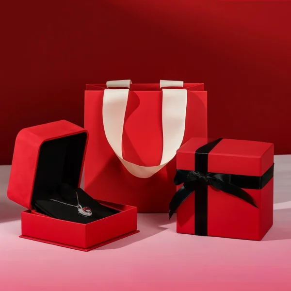Sense of Atmosphere Bow-knot Red Jewelry Box Set
