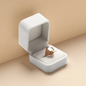 Custom Luxury Velvet Wedding Promise Ring Box - Image 2