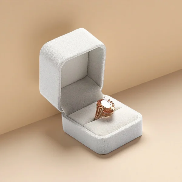 Custom Luxury Velvet Wedding Promise Ring Box