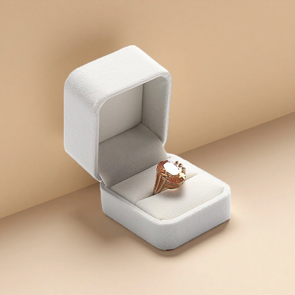 Custom Luxury Velvet Wedding Promise Ring Box - Image 2