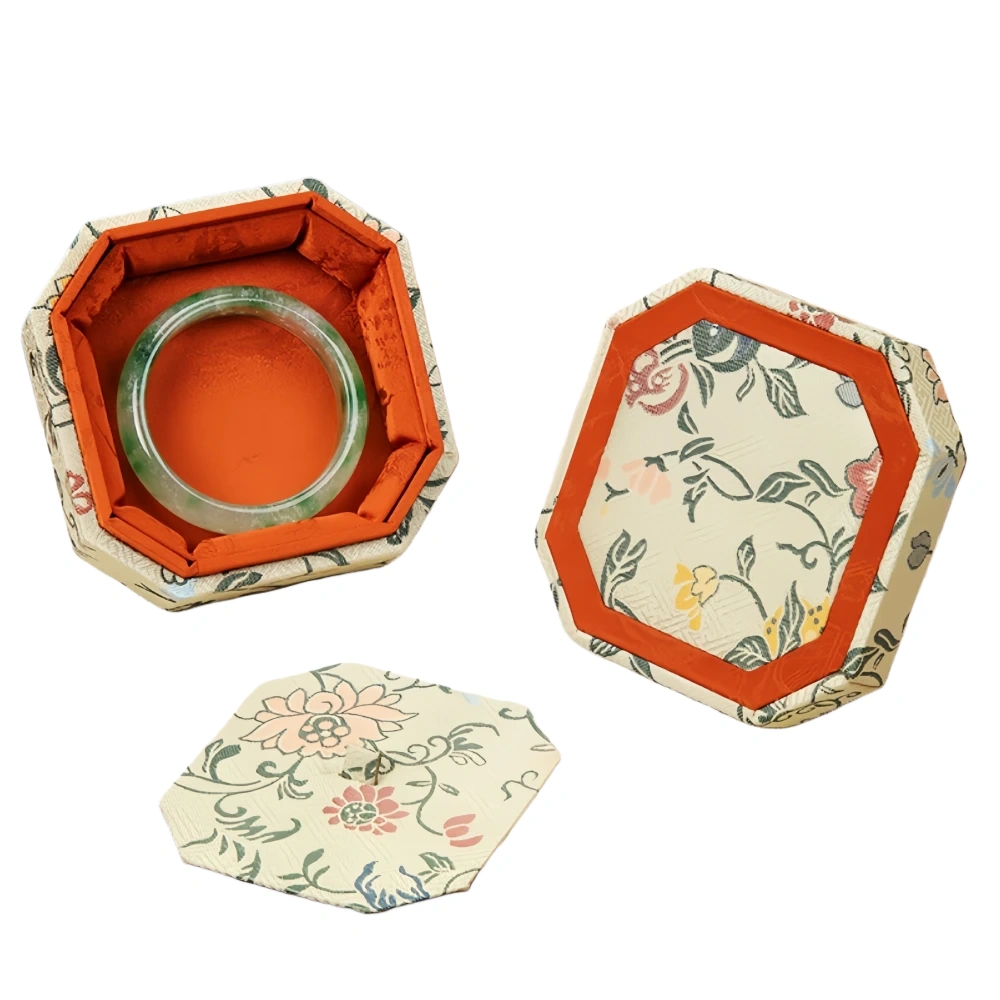 Multi-Color Chinese Style Double Lid Bracelet Box - Image 1