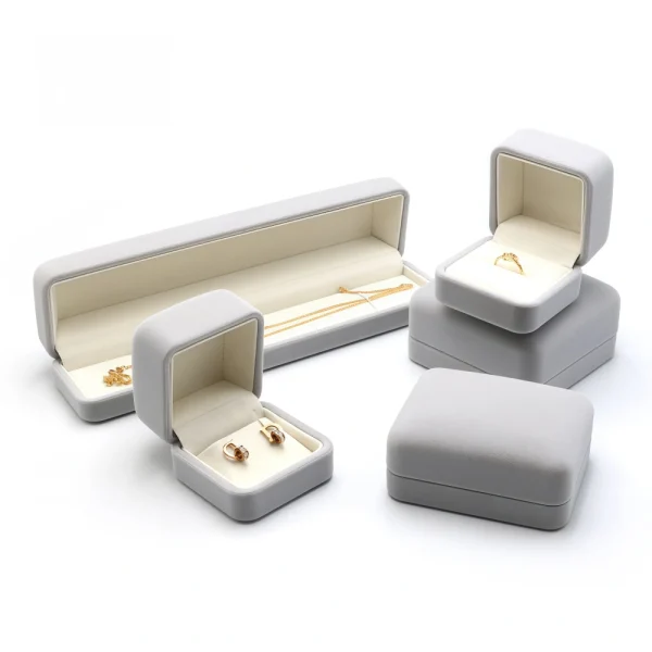 Multi-Color Elegant Flip-Top Velvet Earring Box