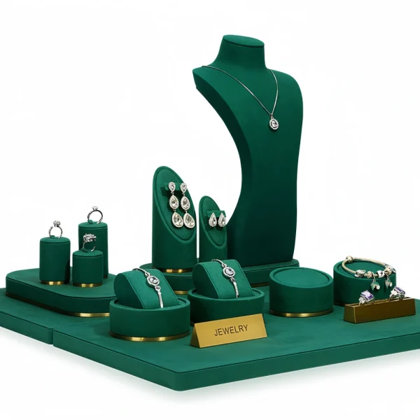 Customizable Combinations Green Jewelry Display Set