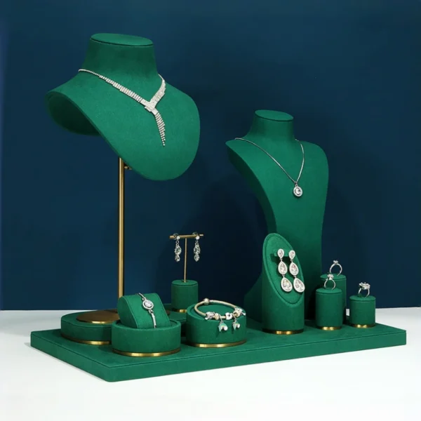 Customizable Combinations Green Jewelry Display Set