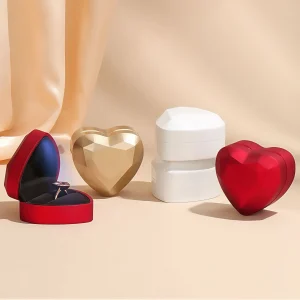 Custom Elegant Heart Shape Multi-Color Ring Box - Image 3