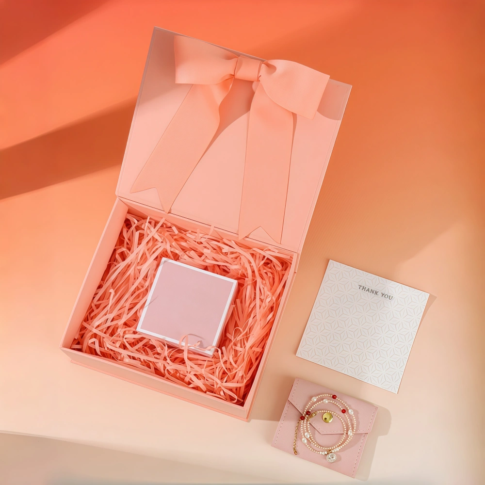 Luxury Orange Jewelry Box Set with Gift Bag - Image 2