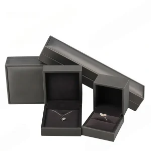Custom High-end Brushed PU Leather Necklace Box - Image 2