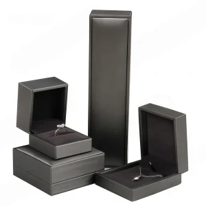 Custom High-end Brushed PU Leather Necklace Box - Image 3