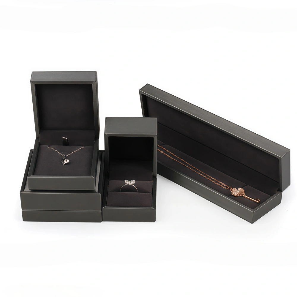 Custom High-end Brushed PU Leather Necklace Box - Image 4
