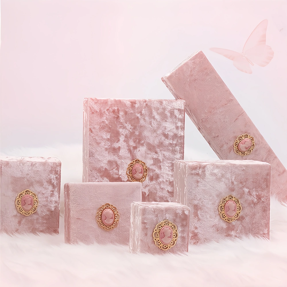 Custom Luxury Retro Pink Velvet Necklace Box - Image 4