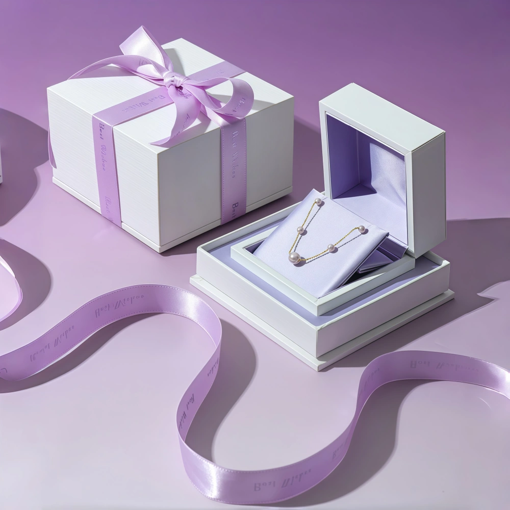 Bowknot High-end Embossed Pattern Jewelry Box Set - Image 4