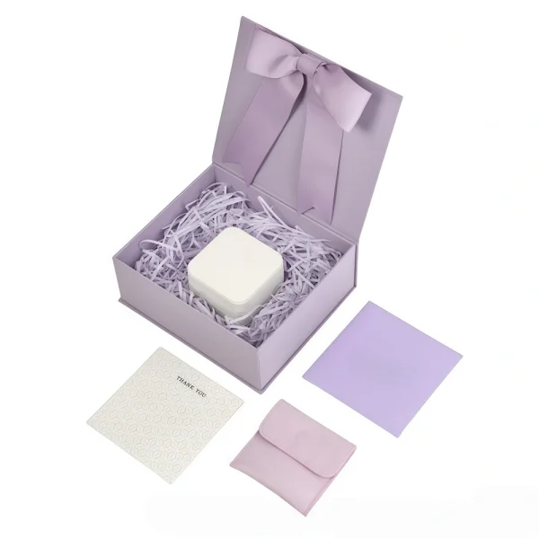 High-end Violet Bowknot Jewelry Box Set