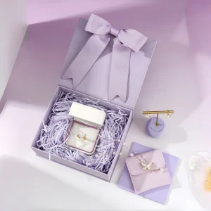 High-end Violet Bowknot Jewelry Box Set - Image 3