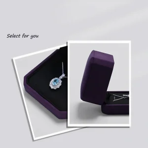 High-end Purple Square Rounded Corners Necklace Box - Image 3