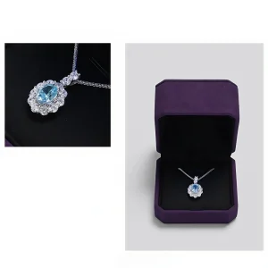 High-end Purple Square Rounded Corners Necklace Box - Image 4