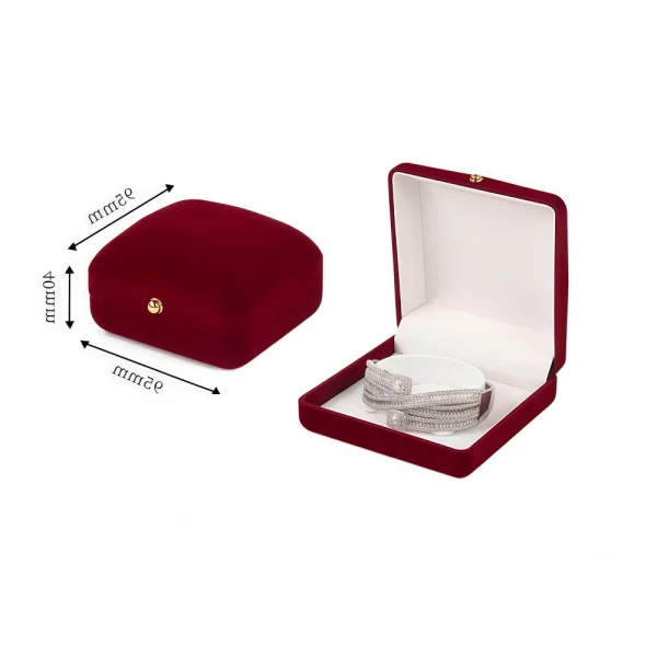 Custom Color High-end Gold Buckle Velvet Bracelet & Bangle Box