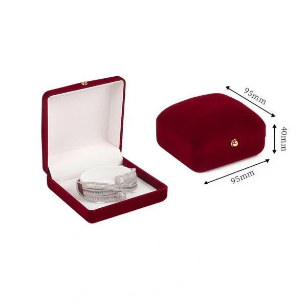 Custom Color High-end Gold Buckle Velvet Bracelet Box