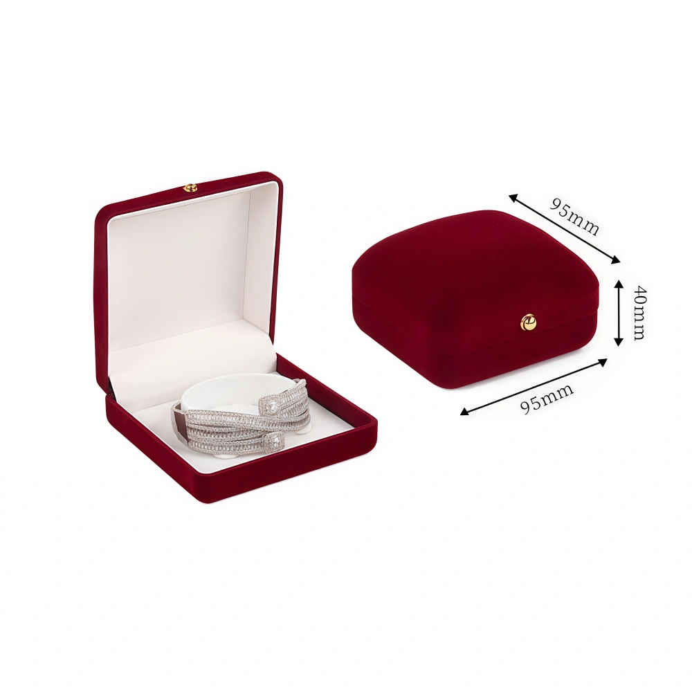 Custom Color High-end Gold Buckle Velvet Bracelet Box - Image 1