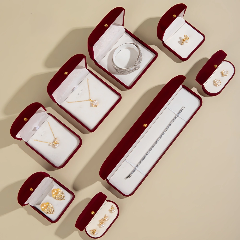 Custom Color High-end Gold Buckle Velvet Bracelet Box - Image 3