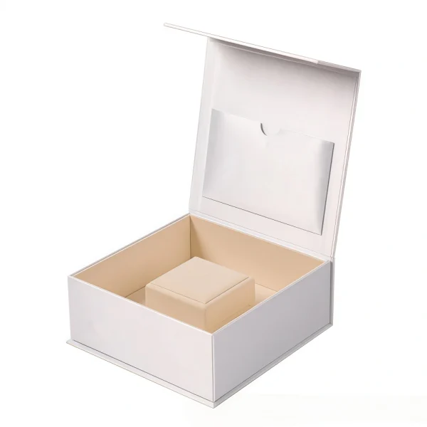 Luxury White & Off-White Velvet Jewelry Box Set