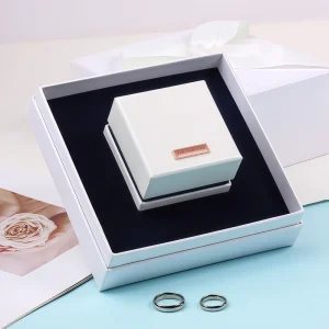 Luxury White Paper Jewelry Box Set with Gift Bag - Image 4