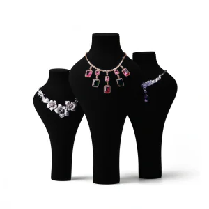 Custom PU Leather Mannequin Jewelry Display Stand - Image 2