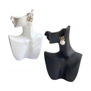 mannequin-jewelry-stand White& Black Jewelry Display Mannequin Stand