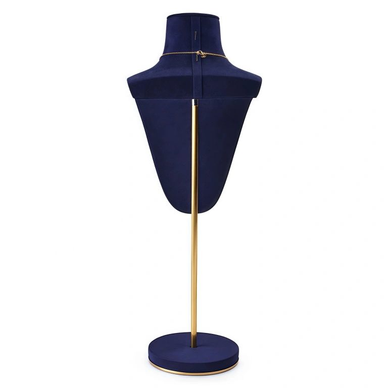 Metal & Microfiber Jewelry Display Mannequin Stand - Image 4