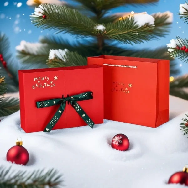 Christmas Day Gift Box Double Door Flip-Top Gift Box