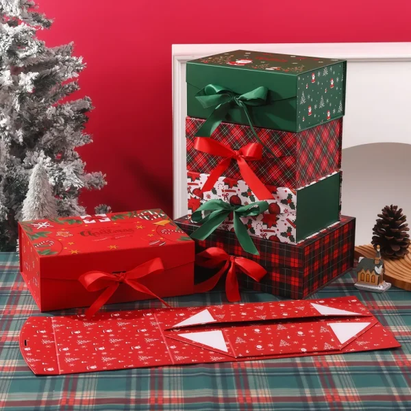 Christmas Foldable Gift Box for Elegant and Festive Gift Packaging