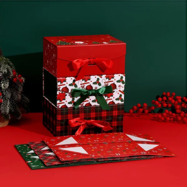 Christmas Foldable Gift Box for Elegant and Festive Gift Packaging