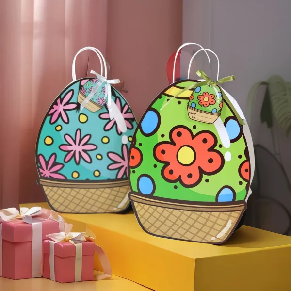 Creative Easter Egg Shape Paper Hand Bag