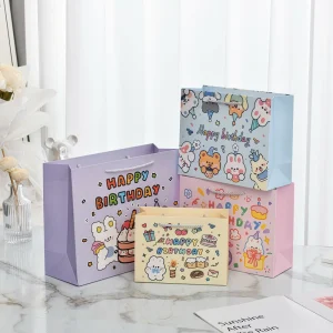 Custom Happy Birthday High-end Gift Handbag Paper Bag - Image 3