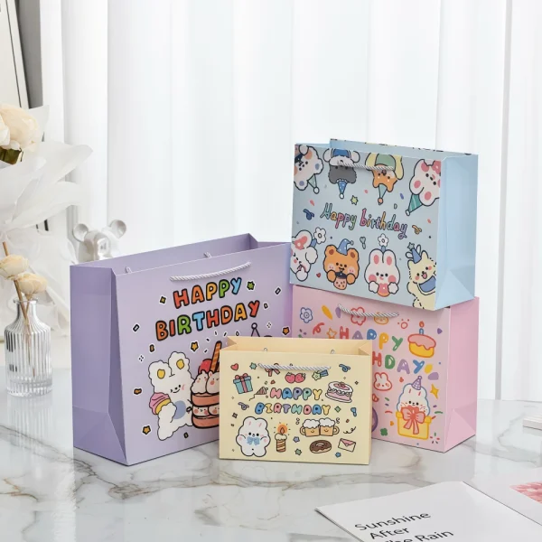 Custom Happy Birthday High-end Gift Handbag Paper Bag