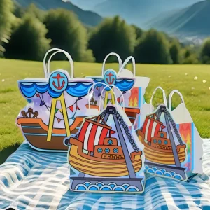 Boat Shape Ferris Wheel Shaped Gift Paper Bags - Image 3