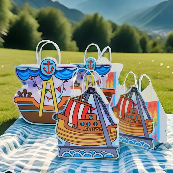 Boat Shape Ferris Wheel Shaped Gift Paper Bags