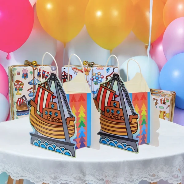 Boat Shape Ferris Wheel Shaped Gift Paper Bags